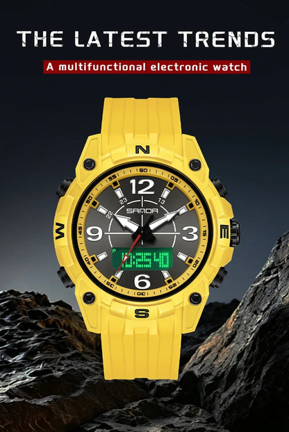 SANDA Sports Watches Men LED Watch New Waterproof Digital Wrist Watches Shockproof Sports Watches for Man Electrionic Clock