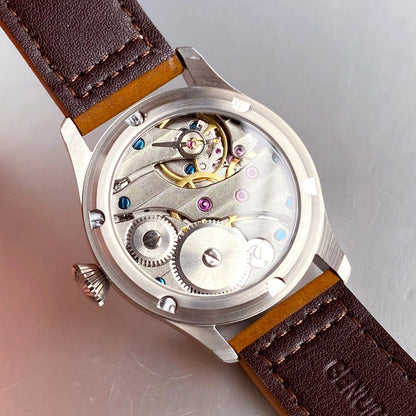 42mm Pilot Watches Retro Hand-wind Mechanical Wristwatch for Men Black Blue Green Luminous Asia 6497 ST3600 Sapphire Crystal