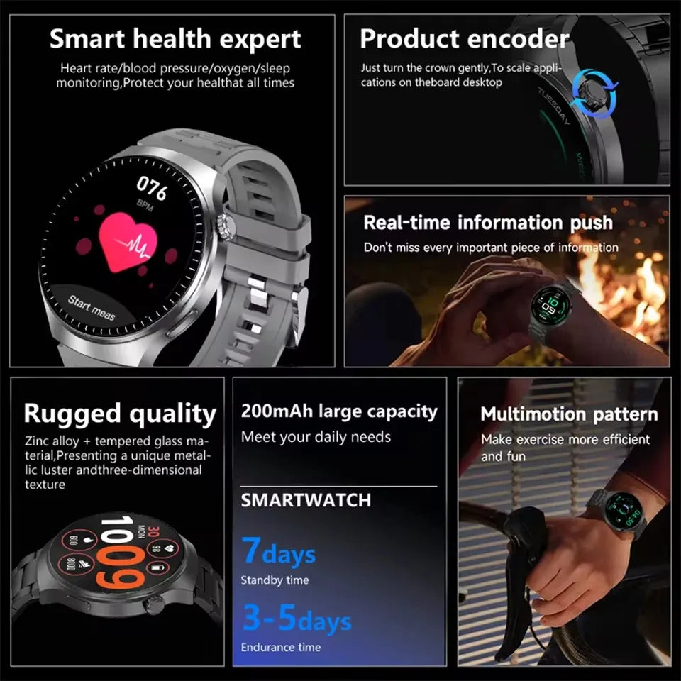 2026 Men Smartwatch for Women Full Touch Screen Voice Call Fitness Tracker Smart Watch Waterporoof Sport Wristwatch Gift Ht30