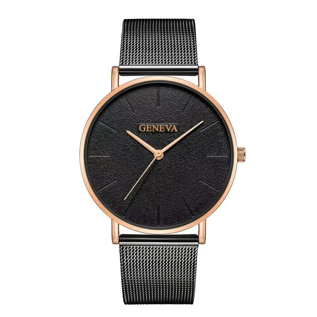 2025 Women's Watch Vintage Classic Fashion Dial Casual Steel Strip Strap Gold Rose Feminine Casual Quartz Wristwatch