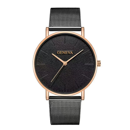 2025 Women's Watch Vintage Classic Fashion Dial Casual Steel Strip Strap Gold Rose Feminine Casual Quartz Wristwatch