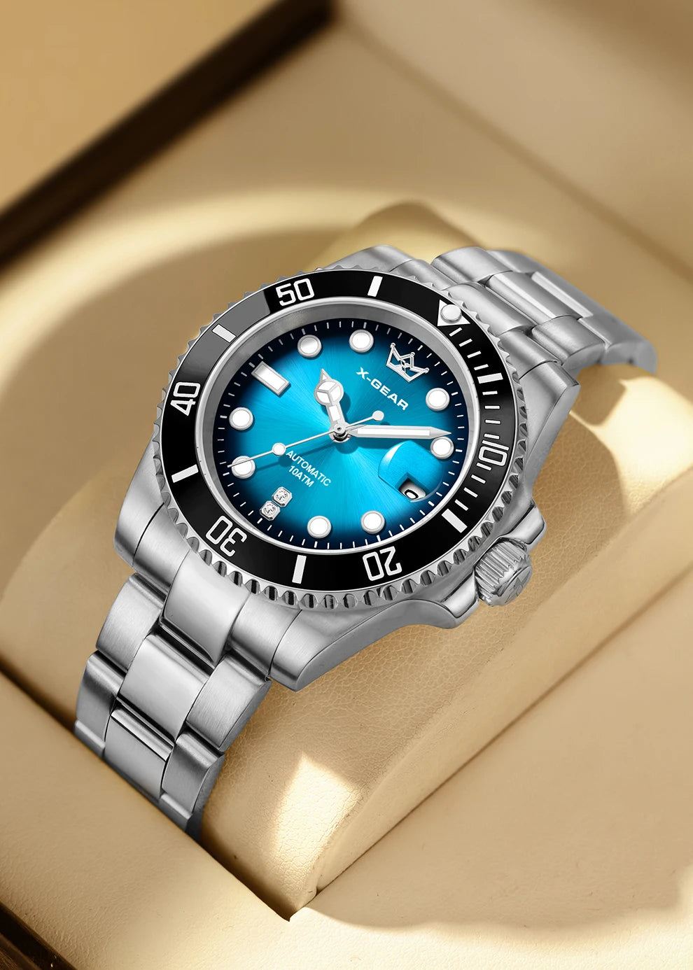 2026 New Men Automatic Mechanical Watches Stainless Steel Waterproof Watch  Water Ghost Luminous Dive Watch with Ceramic Bezel