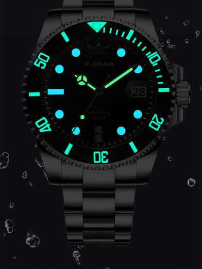 2026 New Men Automatic Mechanical Watches Stainless Steel Waterproof Watch  Water Ghost Luminous Dive Watch with Ceramic Bezel