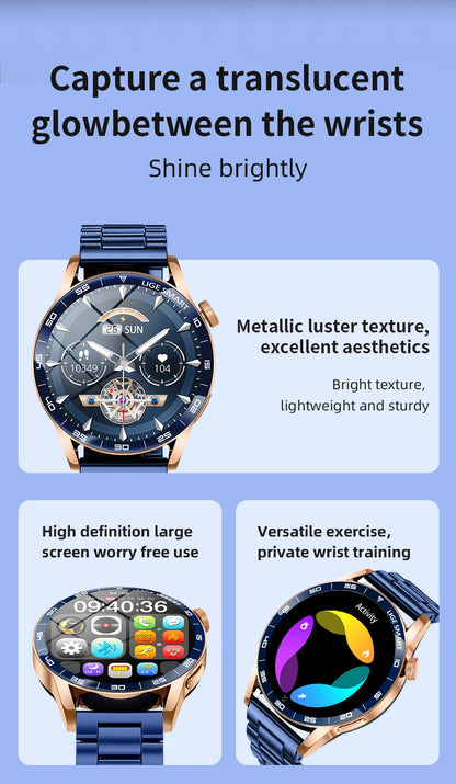 LIGE 2026 New Smartwatch Men For Android iOS Phone 1.38" HD Bluetooth Call Heart Rate Monitor Waterproof Sport Smart Watch Women