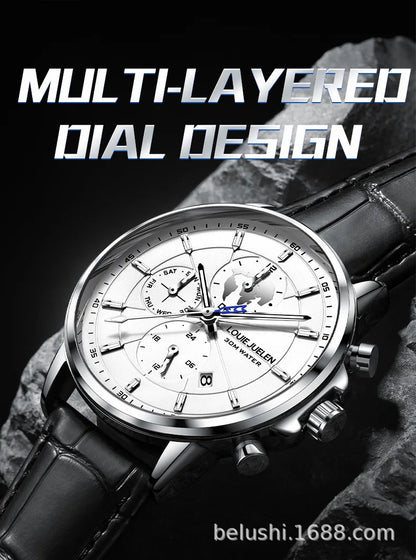 Men's New Automatic Mechanical Watch Fashion Business Casual Wristwatch Luxury Waterproof Date Display