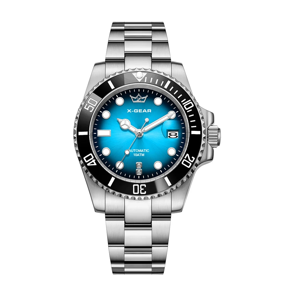2026 New Men Automatic Mechanical Watches Stainless Steel Waterproof Watch  Water Ghost Luminous Dive Watch with Ceramic Bezel