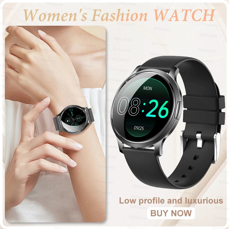 2026New Ladies' Smart Watch AMOLED Display Custom Dial Sport Fitness Health Tracke Waterproof Bracelet Music Digital Clock Women