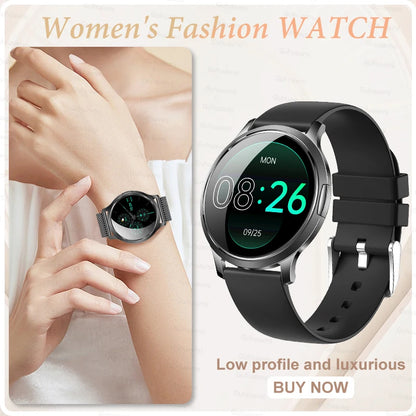 2026New Ladies' Smart Watch AMOLED Display Custom Dial Sport Fitness Health Tracke Waterproof Bracelet Music Digital Clock Women