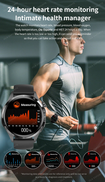 Men Smart Watch 1.52" HD Screen Bluetooth 5.4 Wireless Call Information Reminder Health Monitor Smart Watch IP68 Waterproof HT30