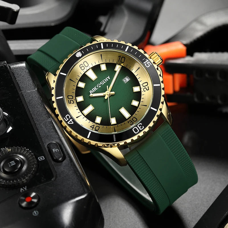 Casual Watches for Men Fashion New Men's Watch Multi Functional Luminous Date Quartz Wrist Watch Waterproof Leisure Man Clock