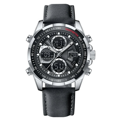 LIGE Top Watches for Men Leather Men Military Sport Waterproof Watch Quartz WristWatch Chronograph Male Clock