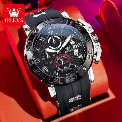 OLEVS Sports Watches For Man Multifunctional Quartz Watch﻿ Waterproof Luminous Date Watches Man Gift Luxury Brand Reloj 9986
