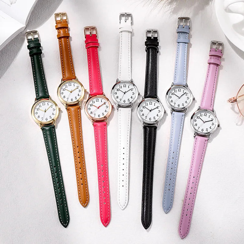 New Fashion Students Watches Ladies Luxury Wrist Watches Woman Small Leather Bracelet Watch For Girls Gifts Relogio Feminino Hot