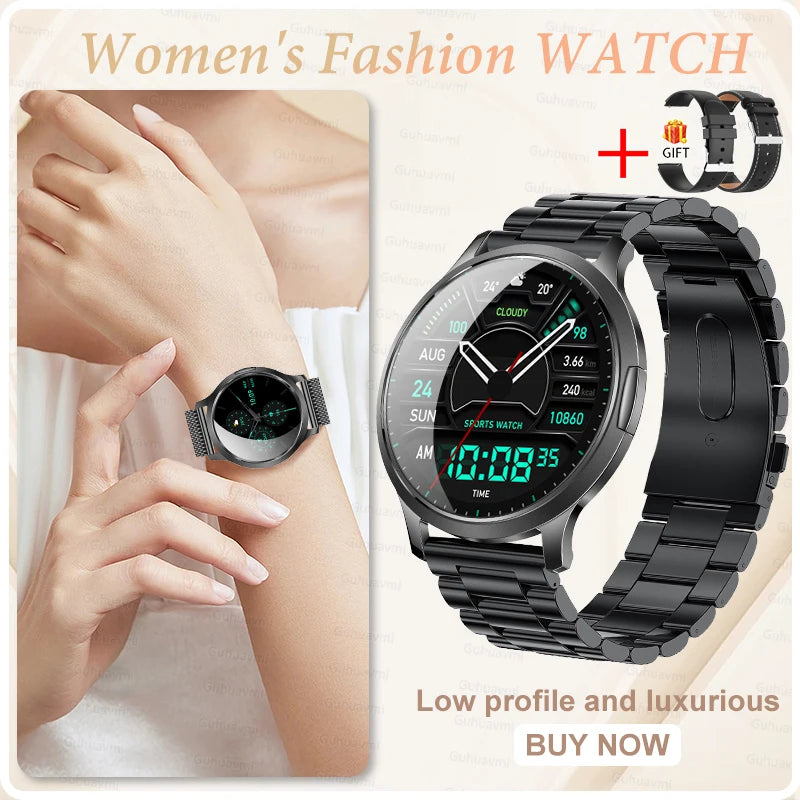 2026New Ladies' Smart Watch AMOLED Display Custom Dial Sport Fitness Health Tracke Waterproof Bracelet Music Digital Clock Women