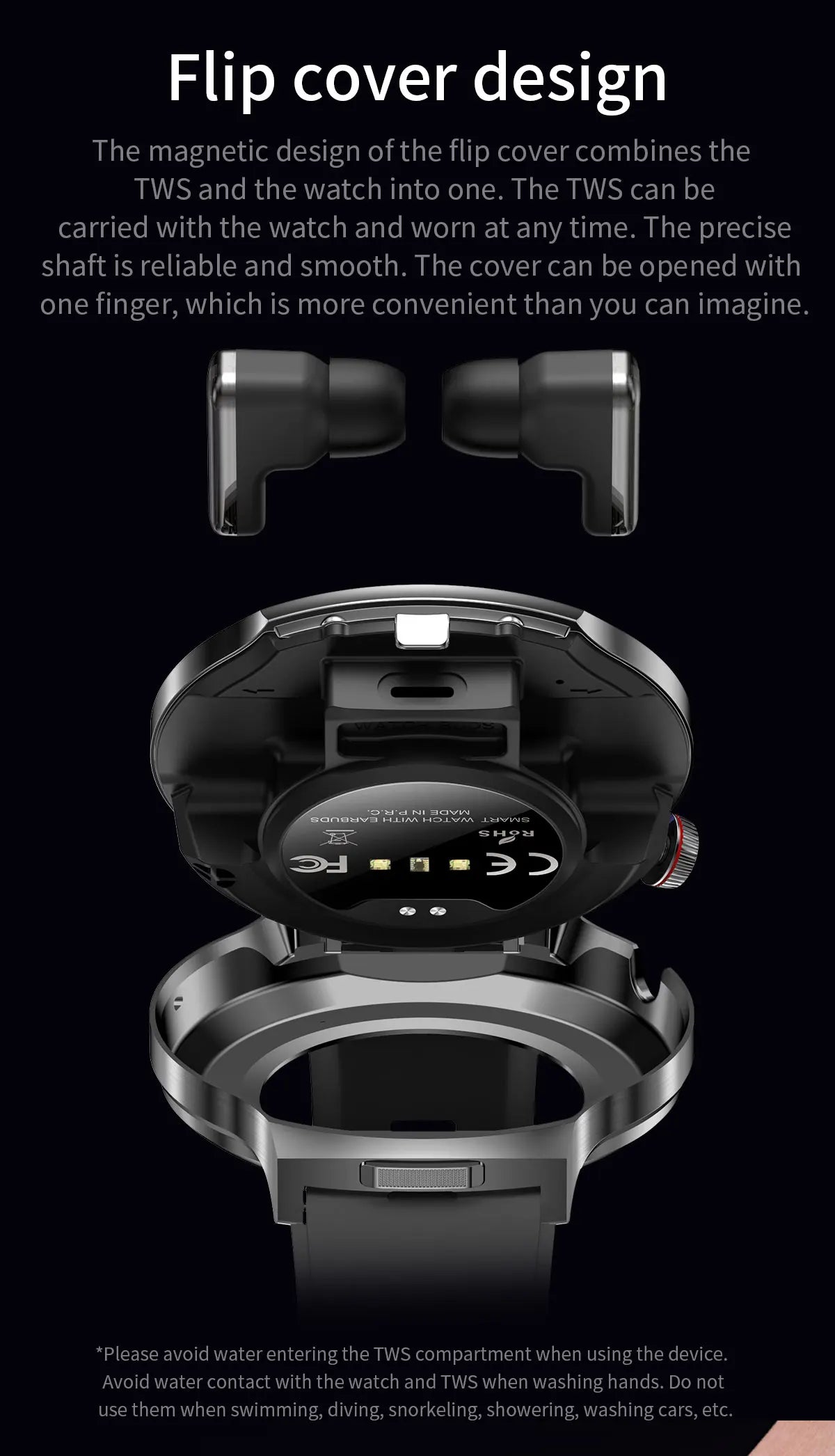 2026 T-REX3 New 2 in 1 Smart Watch With Earbuds Smart Watch TWS Bluetooth Earphone Heart Rate Blood Oxygen Monitor Sports Watch