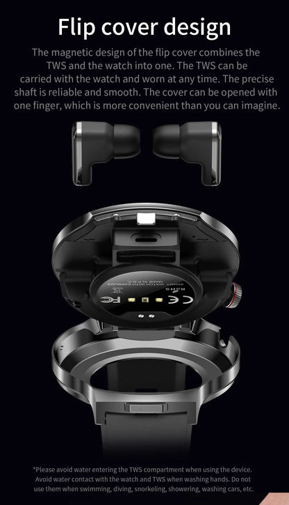 2026 T-REX3 New 2 in 1 Smart Watch With Earbuds Smart Watch TWS Bluetooth Earphone Heart Rate Blood Oxygen Monitor Sports Watch