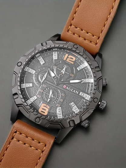 1-piece watch set, men's exquisite versatile watch, fashionable quartz watch, simple temperament watch