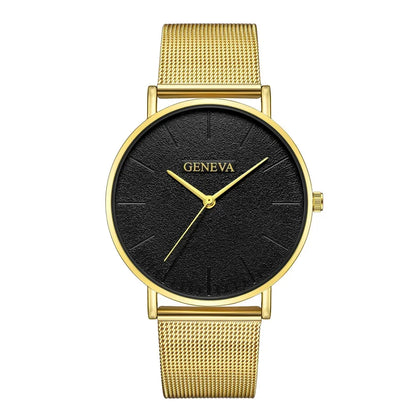 2025 Women's Watch Vintage Classic Fashion Dial Casual Steel Strip Strap Gold Rose Feminine Casual Quartz Wristwatch