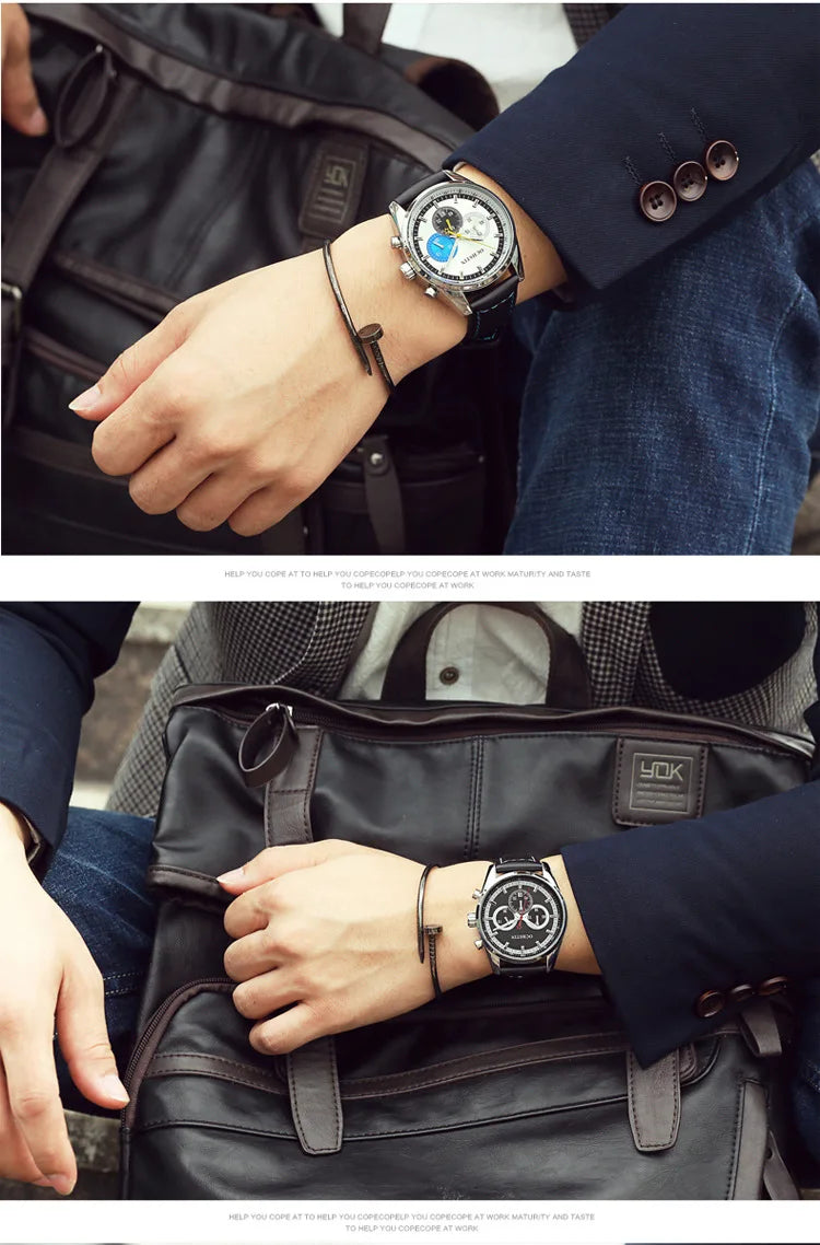 Swiss brand new multi-functional business men's watch waterproof luminous quartz watch live broadcast hot sale**