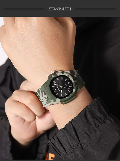 Skmei Bracelet Watches for Mens Analog Display 50M Waterproof Simple Style Quartz Wristwatch