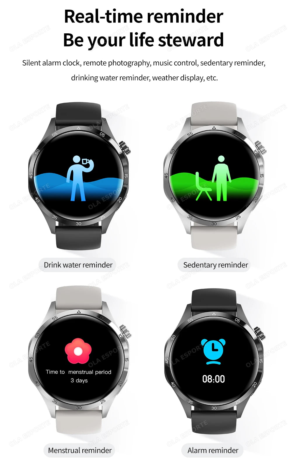 Men Smart Watch 1.52" HD Screen Bluetooth 5.4 Wireless Call Information Reminder Health Monitor Smart Watch IP68 Waterproof HT30