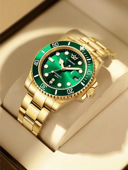 2026 New Men Automatic Mechanical Watches Stainless Steel Waterproof Watch  Water Ghost Luminous Dive Watch with Ceramic Bezel