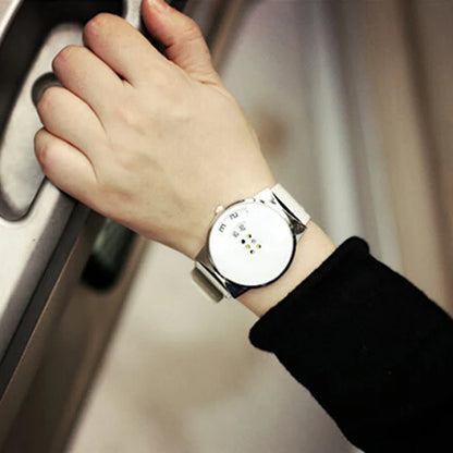 New Fashion Sport White Watches Men Ceative Dial Moveable Digital Watch Leather Band Quartz Wristwatches Men Relogio Masculino