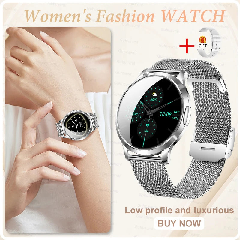 2026New Ladies' Smart Watch AMOLED Display Custom Dial Sport Fitness Health Tracke Waterproof Bracelet Music Digital Clock Women