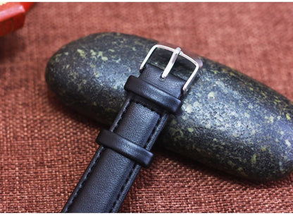 2026 new simple fashion leather strap watches for woman man children boys young students 12hours quartz waterproof watches clock