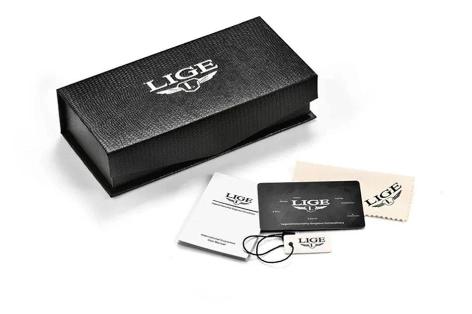 LIGE Top Brand New Fashion Women Watches Ladies Luxury Creative Steel Women Bracelet Watches Female Quartz Waterproof Watch Gift