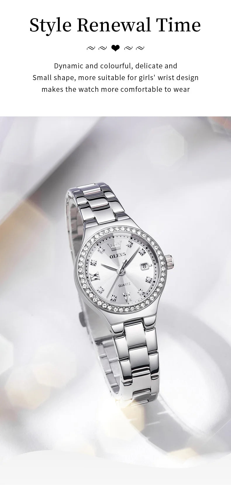 OLEVS 2026 New Women's Wristwatch Elegant Luxury Quartz Watch For Women Fashion Waterproof Watches Stainless Steel Ladies Clock