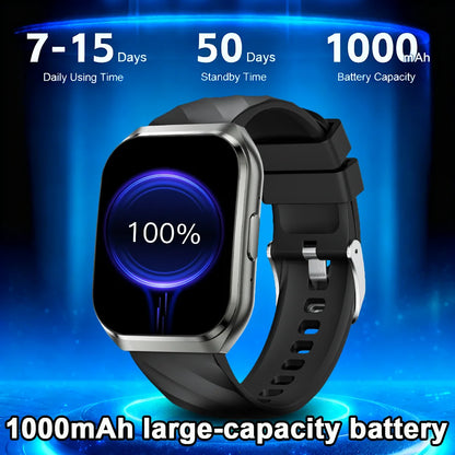 2026 NEW Smart Watch 1000mAh Large Battery Sports Modes Tracker Heart Rate Bluetooth Call 1.83'' HD Screen Waterproof GPS Woman