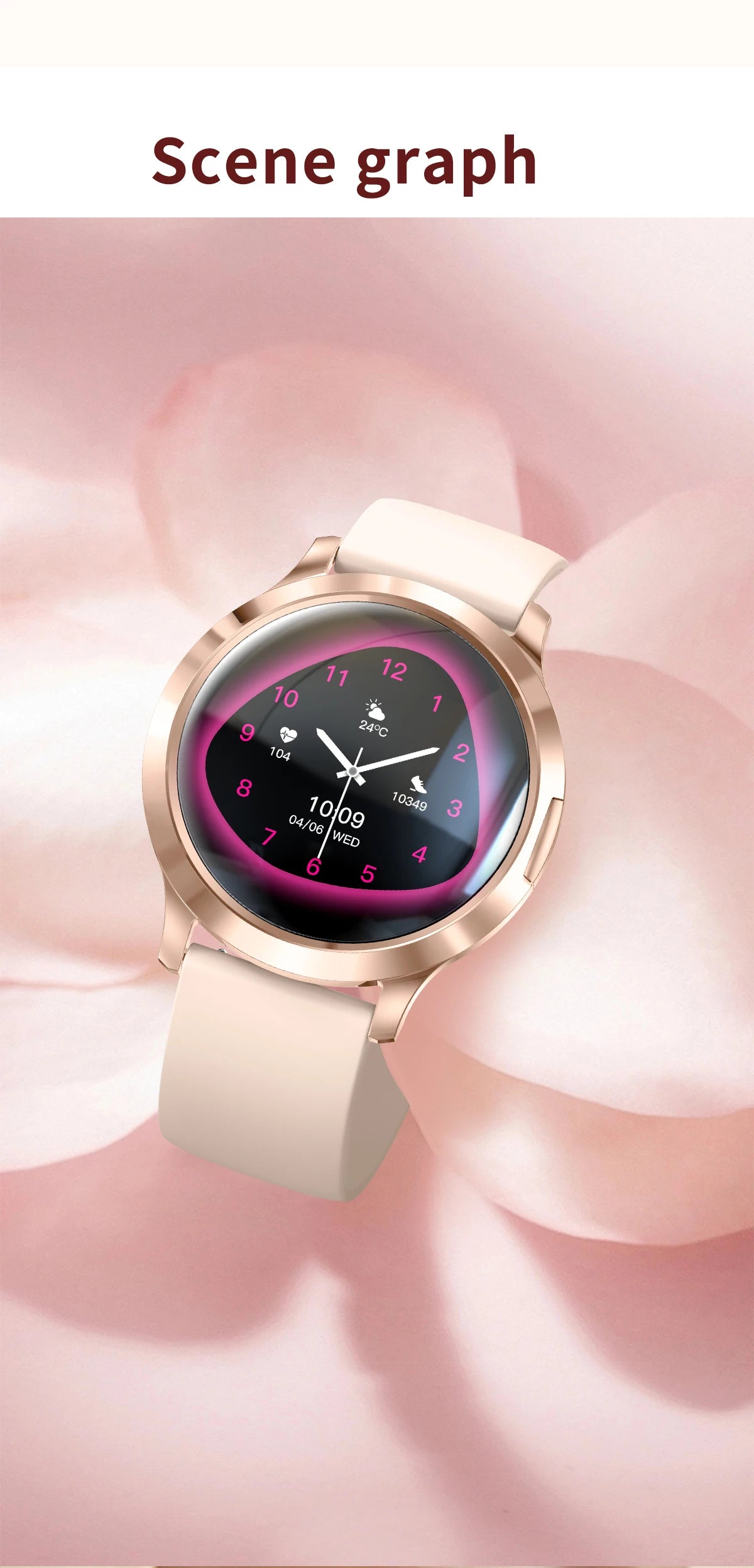 2026New Ladies' Smart Watch AMOLED Display Custom Dial Sport Fitness Health Tracke Waterproof Bracelet Music Digital Clock Women