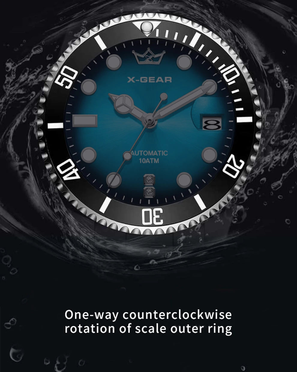 2026 New Men Automatic Mechanical Watches Stainless Steel Waterproof Watch  Water Ghost Luminous Dive Watch with Ceramic Bezel