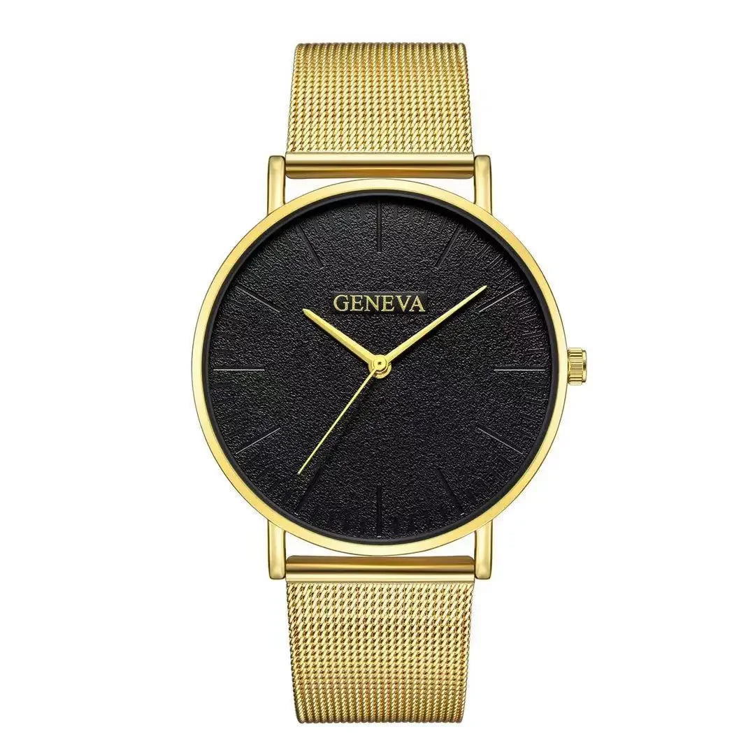 2025 Women's Watch Vintage Classic Fashion Dial Casual Steel Strip Strap Gold Rose Feminine Casual Quartz Wristwatch