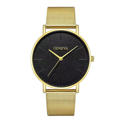2025 Women's Watch Vintage Classic Fashion Dial Casual Steel Strip Strap Gold Rose Feminine Casual Quartz Wristwatch