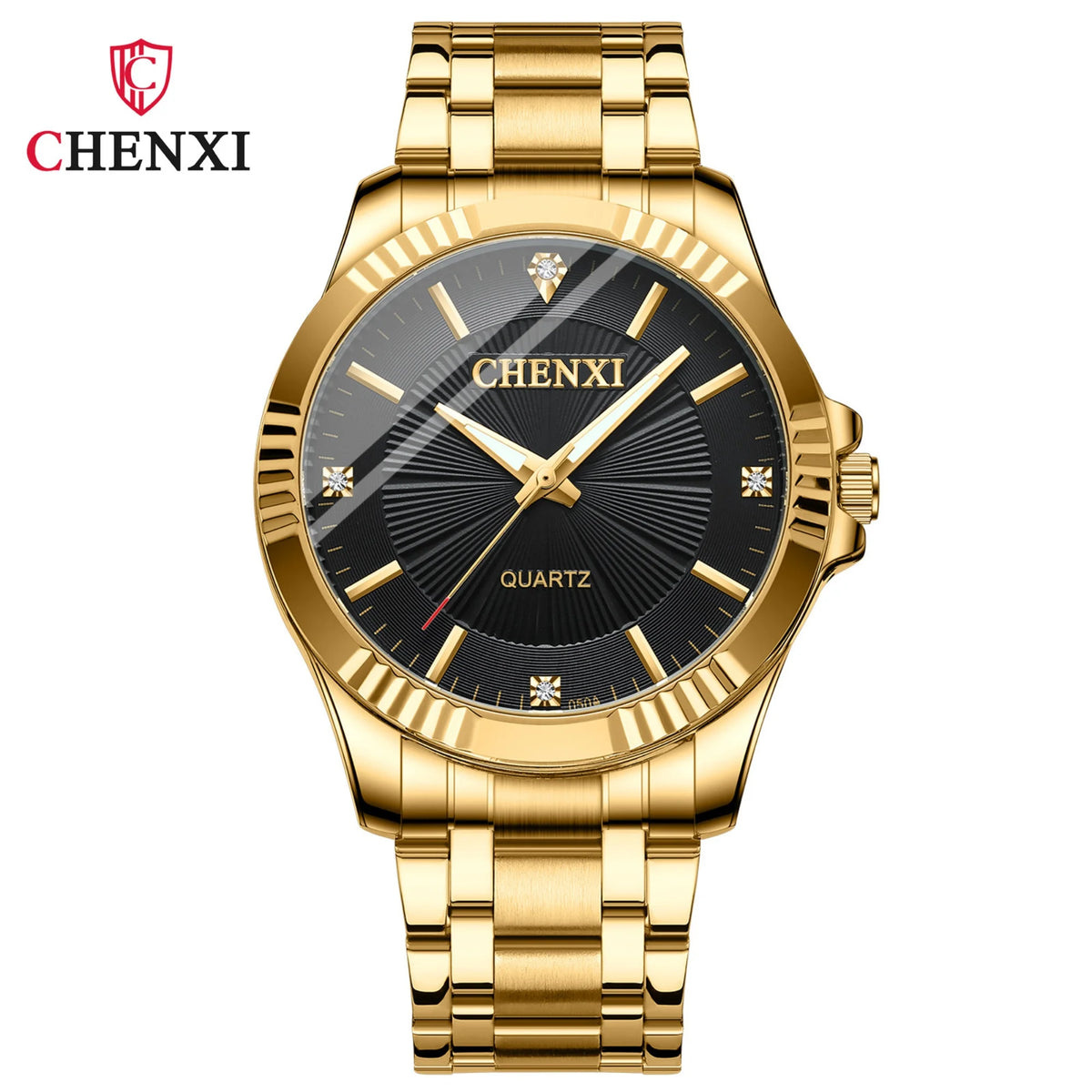 Couple Quartz Watch Men Women Band Round Wristwatch Luxury Gold Waterproof Lover Watches Ideal Gift For Wedding Anniversary