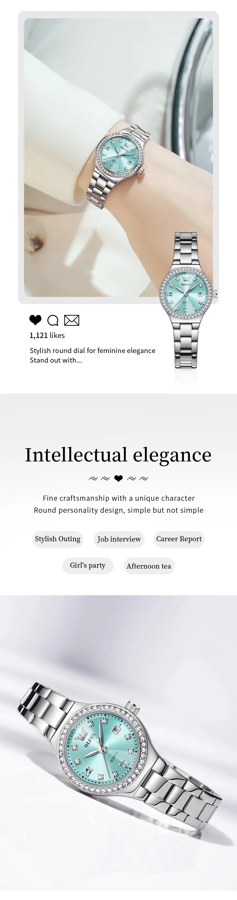OLEVS 2026 New Women's Wristwatch Elegant Luxury Quartz Watch For Women Fashion Waterproof Watches Stainless Steel Ladies Clock