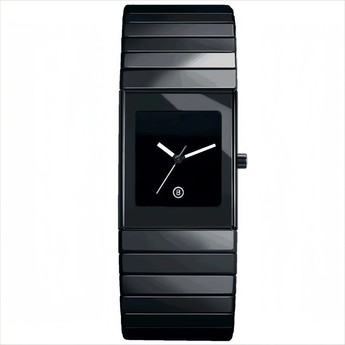 Brand men's watch, quartz women's watch, fashionable and versatile small black steel couple watch
