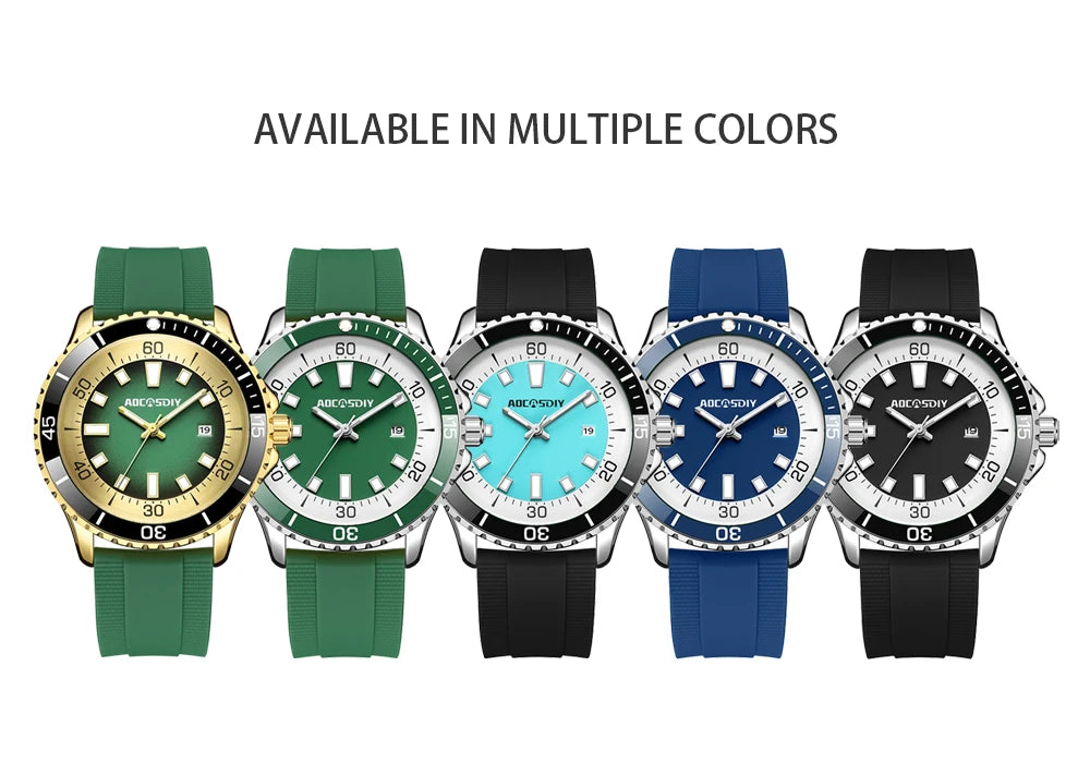 Casual Watches for Men Fashion New Men's Watch Multi Functional Luminous Date Quartz Wrist Watch Waterproof Leisure Man Clock