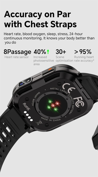 2026New Smart Watch With Camera Men Women Photos Record Video Health Sports Fitness IP68 Waterproof BT Call Recording Smartwatch
