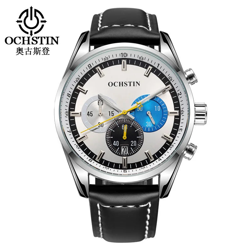 Swiss brand new multi-functional business men's watch waterproof luminous quartz watch live broadcast hot sale**