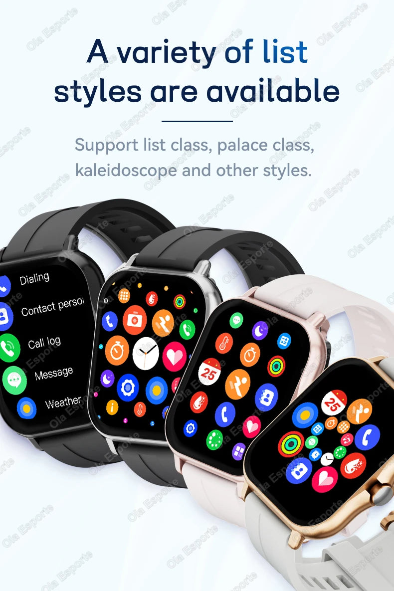 Smart Watch 1.83" Hd Screen Bluetooth Call Heart Rate Blood Oxygen Health Monitor Sports Smartwatch Women Men Holiday Gifts Ht30