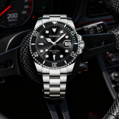 2025 New Men Luxury Sports Watches Quartz Wristwatches Waterproof Stainless Steel Strap Luminous Auto Date Casual Dress Watch