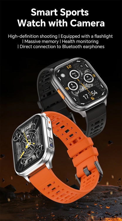 2026New Smart Watch With Camera Men Women Photos Record Video Health Sports Fitness IP68 Waterproof BT Call Recording Smartwatch