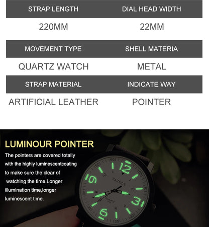 Men's Watch Sports Luminous Watches For Men Wrist Watches Leather Clock Erkek Kol Saati Relogio Masculino Reloj Hombre 2020